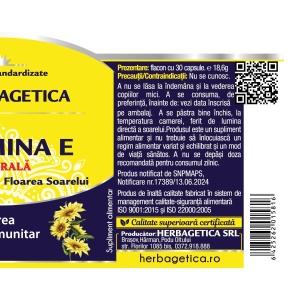 Herbagetica Vitamina E Naturala, 30 capsule - Img 3