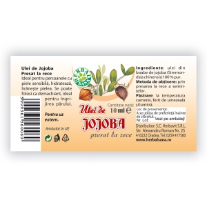 Herbavit Ulei de Jojoba Presat la Rece, 10 ml - Img 3
