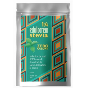 Îndulcitor natural Stevia Edulcorem 1:4, 500 g, Laboratoarele Remedia
