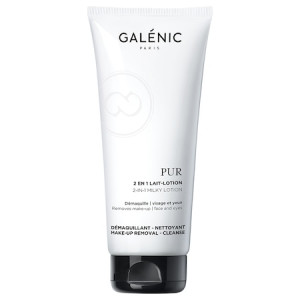 Lapte demachiant 2 in 1 pentru fata si ochi Pur, 200 ml, Galenic
