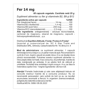 LGN Fier bisglicinat 14 mg, 60 capsule vegetale – Granions - Img 2