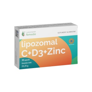 Lipozomal C + D3 + Zinc, 30 capsule, Laboratoarele Remedia