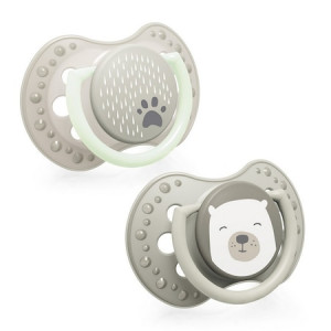LOVI Suzeta Silicon Dynamic 6-18L x 2PCS BUDDY BEAR - 22/865