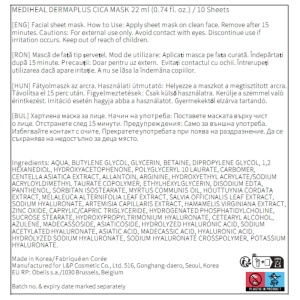 Mască de față pentru calmare, Dermaplus Cica Sheet Mask, 22 ml, Mediheal - Img 5