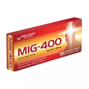 Mig 400, 400 mg, 10 comprimate filmate, Berlin-Chemie