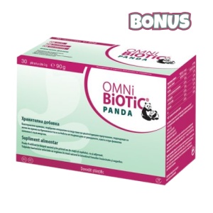 Omni Biotic Panda probiotice pentru reechilibrarea florei intestinale la gravide si sugari, 30 plicuri