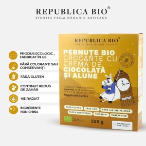 Pernute Bio crocante cu crema de ciocolata si alune, fara gluten, 250g, Republica Bio - Img 4