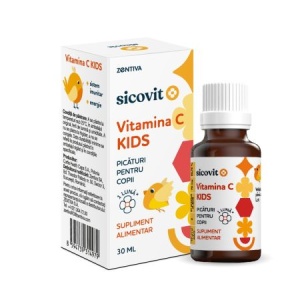 Picaturi pentru copii cu vitamina C Kids Sicovit, 30 ml, Zentiva - Img 2