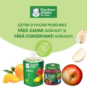 Piure natural de prune Gerber 80 g - primul piure pentru bebelusi - Img 5