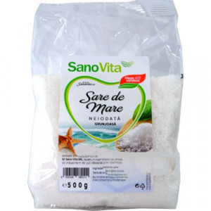 Sare de mare grunjoasa neioadata x500g SanoVita