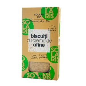 Solaris Biscuiți Bio cu Cremă de Afine, 175 g