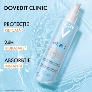 Spray hidratant pentru fata si corp cu protectie solara SPF 50 Capital Soleil UV Aqua, 200 ml, Vichy - Img 10