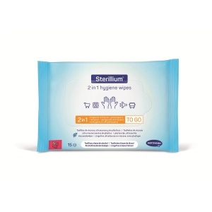 Sterillium Pure Șervețele Igienice Antimicrobiene 2 în 1, 15 bucăți, Hartmann