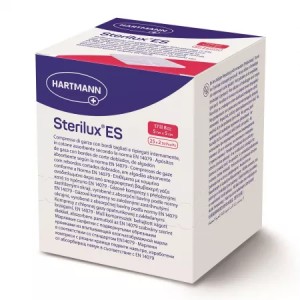Sterilux ES – Comprese sterile din tifon, 5 x 5 cm, 8 straturi, 25 plicuri – Hartmann - Img 3