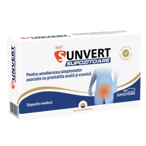 Supozitoare Sunvert, 10 bucăți, Sun Wave Pharma