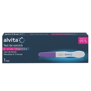 Test de sarcină tip stilou, detectare timpurie, 1 test, Alvita
