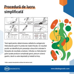 Test Rapid Helicobacter pylori Antigen (materii fecale) – Autotestare, 1 test/kit - Img 2