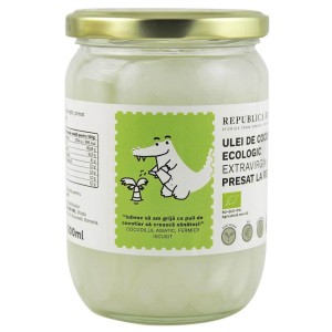 Ulei de cocos eco extravirgin, presat la rece, 500 ml, Republica Bio - Img 2
