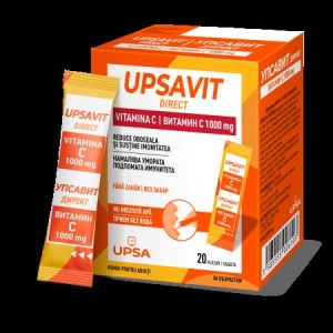 Upsavit Direct Vitamina C 1000mg, 20 plicuri orodispersabile, Upsa - Img 2