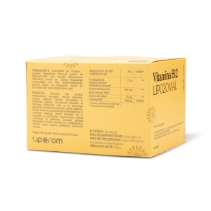 Vitamina B12 lipozomală 180 µg, 30 plicuri, Liporom - Img 3
