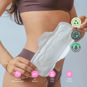 Absorbante de zi din bumbac organic, 10 bucăți, Phin - Img 2