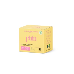 Absorbante zilnice din bumbac organic, 20 bucăți, Phin