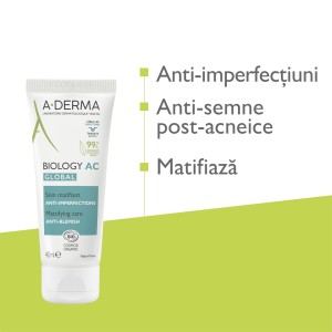 ADERMA Biology AC Crema matifianta anti-imperfectiuni, 40 ml - Img 5