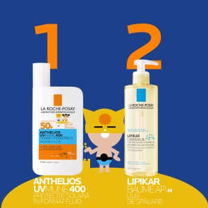 Anthelios UVMUNE 400 Dermo-Pediatrics Fluid Invizibil SPF50+, 50ml, La Roche-Posay - Img 4