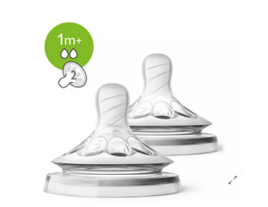 AVENT Tetina natural ultra soft x 2 buc 1+M SCF042/27