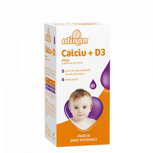 Calciu + Vitamina D3 sirop Alinan, fara zahar, 150 ml, Fiterman - Img 2