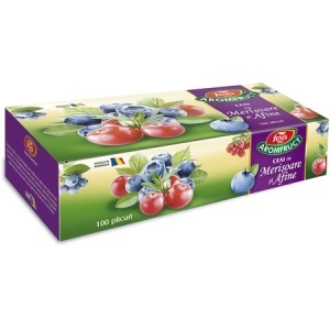 Ceai cu merișoare și afine Aromafruct, 100 plicuri, Fares