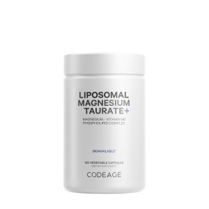 CodeAge Liposomal Magnesium Taurate+, 120 capsule veg, Gnc - Img 1