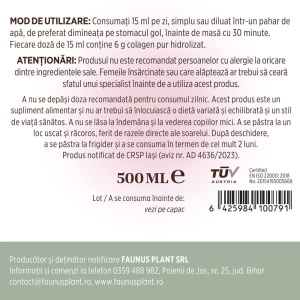 Colagenus colagen lichid hidrolizat Peptan, 500 ml, Faunus Plant - Img 11
