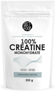 Creatină Monohidrat 100% Pură, 200 g, Diet Food