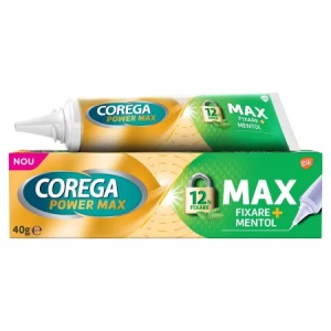 Crema adeziva pentru proteza dentara Corega Max Fixare + Mentol, 40g - Img 1