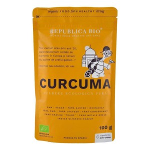 Curcuma pulbere ecologica, 100g, Republica Bio - Img 1