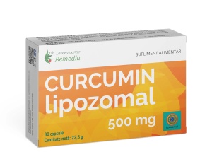 Curcumin Lipozomal 500 mg, 30 capsule, Laboratoarele Remedia