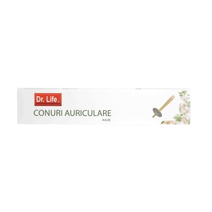 Dr. Life Conuri Auriculare cu Extracte Vegetale pentru Adulți, 2 bucăți
