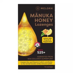 Dropsuri din miere de Manuka cu lamaie si propolis, 12 bucati, Melora - Img 1