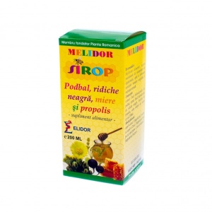 Elidor Sirop de Podbal cu Ridiche Neagră, Miere și Propolis, 200 ml - Img 2
