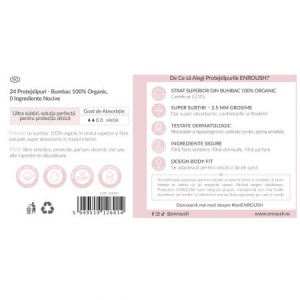 Enroush absorbante zilnice (protej-slip) din bumbac organic, 24 buc - Img 4