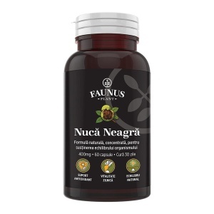 Faunus Nucă Neagră 400 mg, 60 capsule vegetale - Img 2