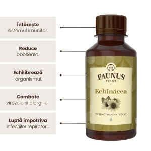 Faunus Tinctura de echinacea, extract hidroalcoolic, 200 ml - Img 6