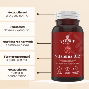 Faunus Vitamina B12 1000 mcg, 30 Capsule - Img 5