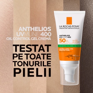 Gel-crema SPF50+ Anthelios UVM 400 Oil Control,50ml, La Roche-Posay - Img 3