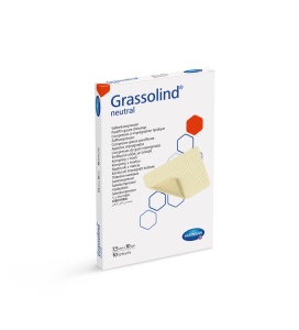 Grassolind Neutral – Comprese sterile cu unguent, 7.5 x 10 cm, 10 bucati – Hartmann - Img 1