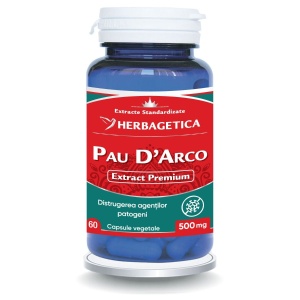 Herbagetica Pau D'arco, pachet 2 x 60 capsule