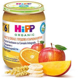 HIPP ECO Piure Fructe si Cereale, 190gr