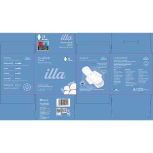 Illa absorbante de noapte din bumbac, 4 picaturi, 12 bucati - Img 6
