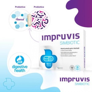Impruvis Simbiotic Probiotice cu Fibersol, 10 Capsule - Img 3
